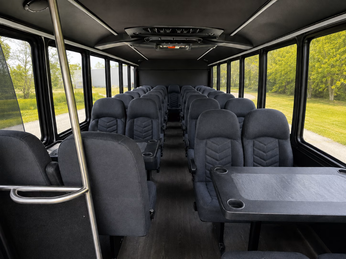 downey 18 passenger minibus interior