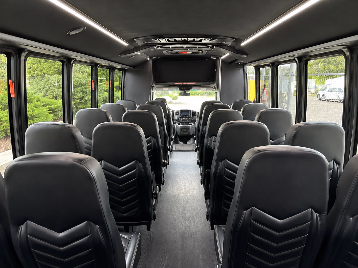 downey 20 passenger minibus inside
