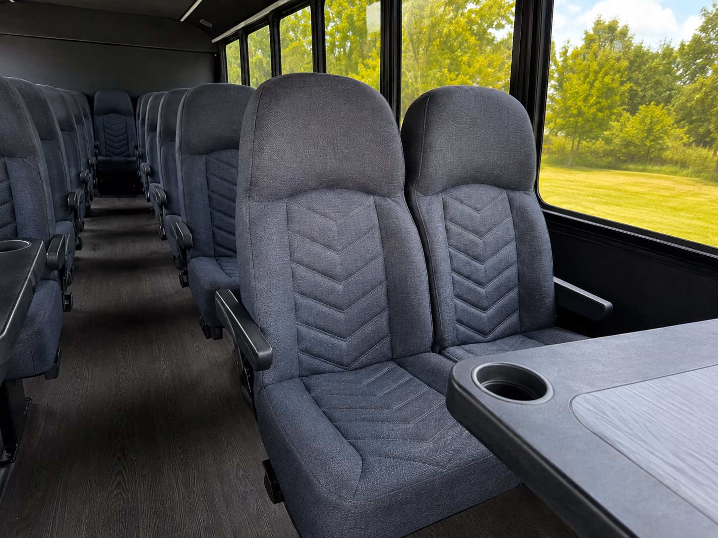 downey 20 passenger minibus interior