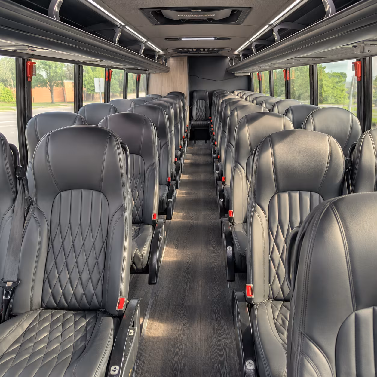 downey 25 passenger minibus interior