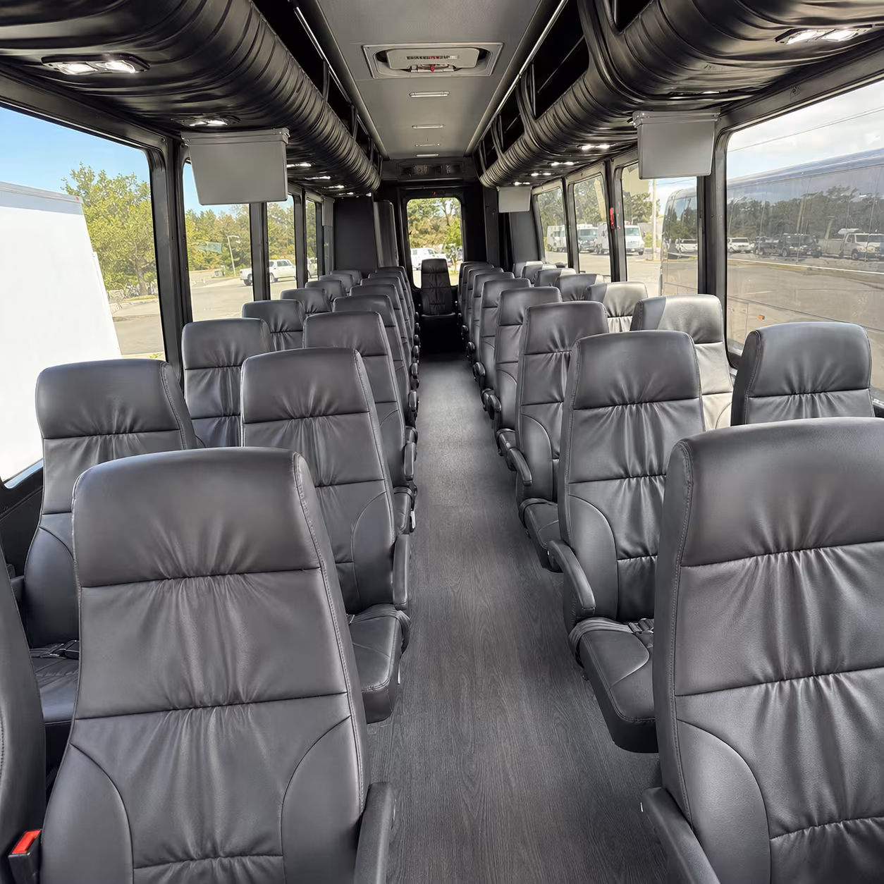 downey 28 passenger minibus interior