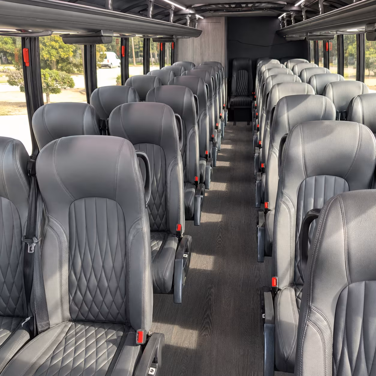 downey 35 passenger minibus interior