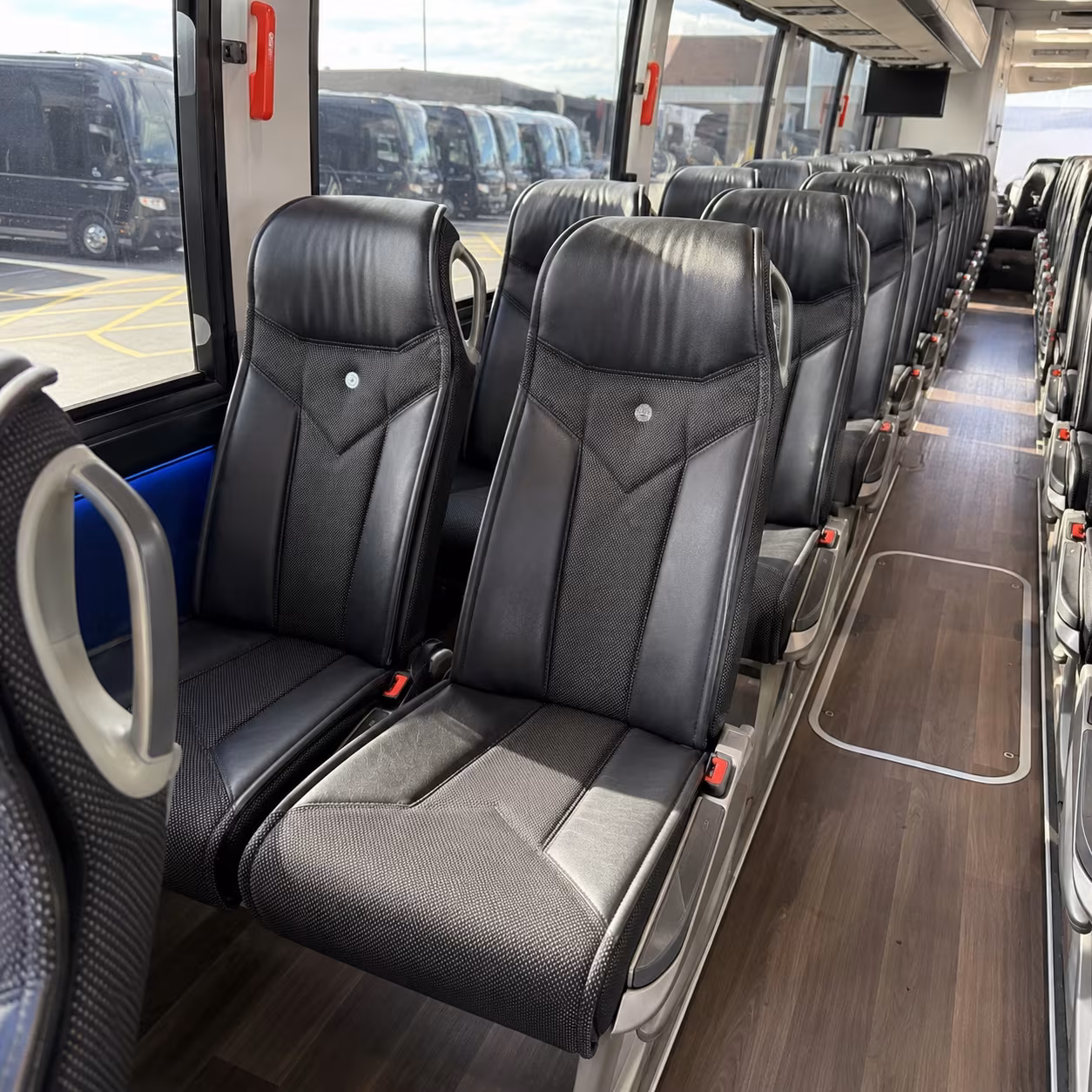 downey 40 passenger charter bus interior