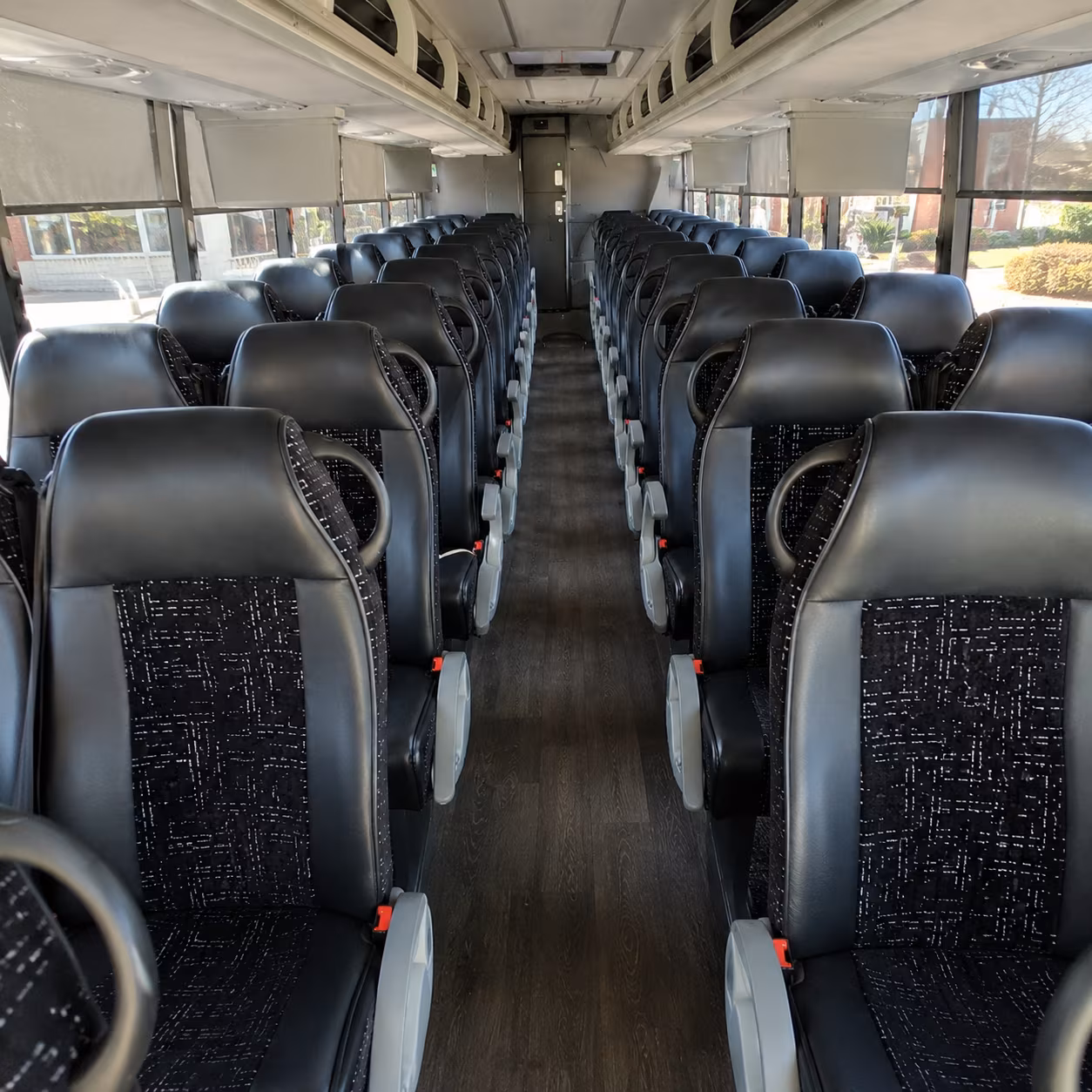 downey 54 passenger charter bus inside