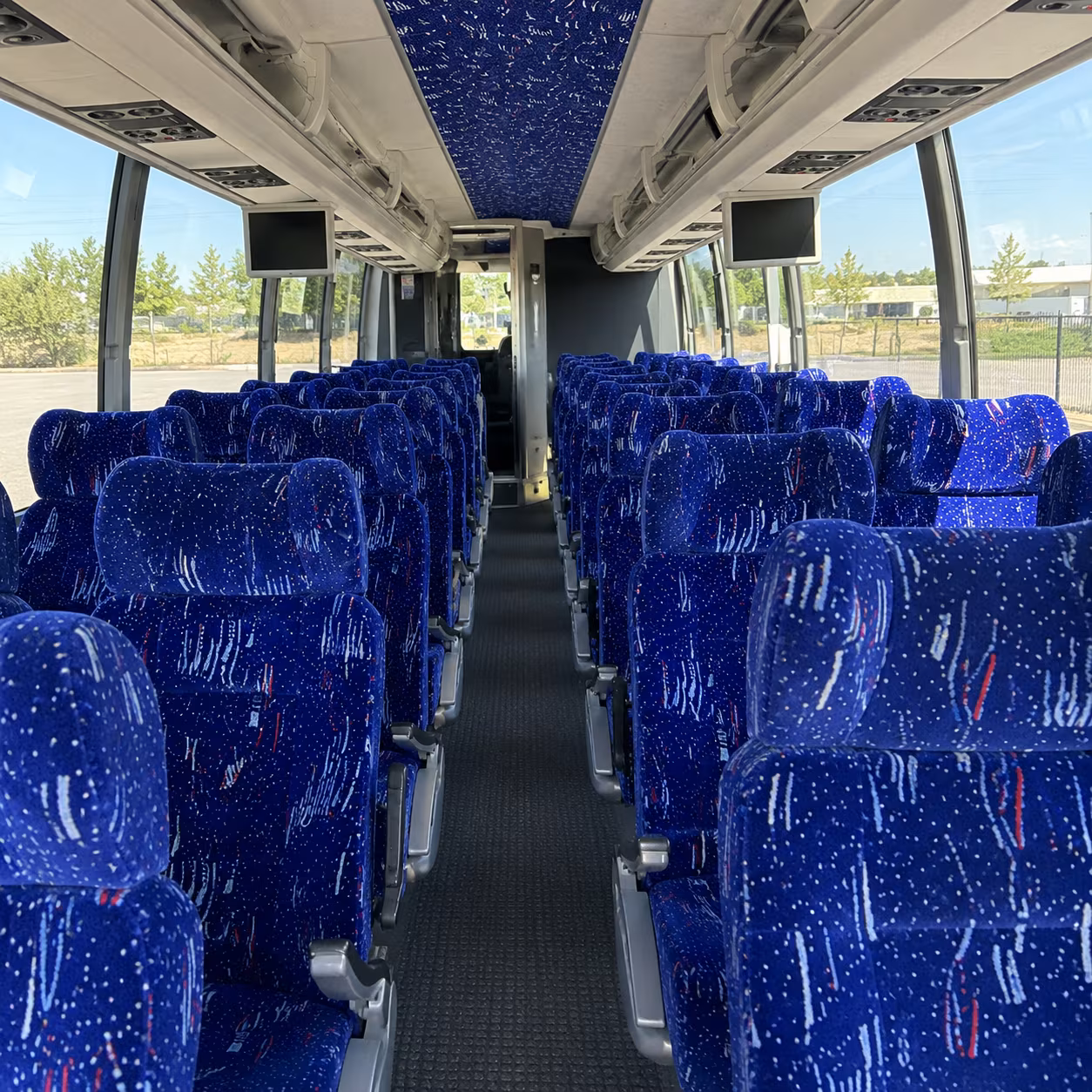 downey 54 passenger charter bus interior