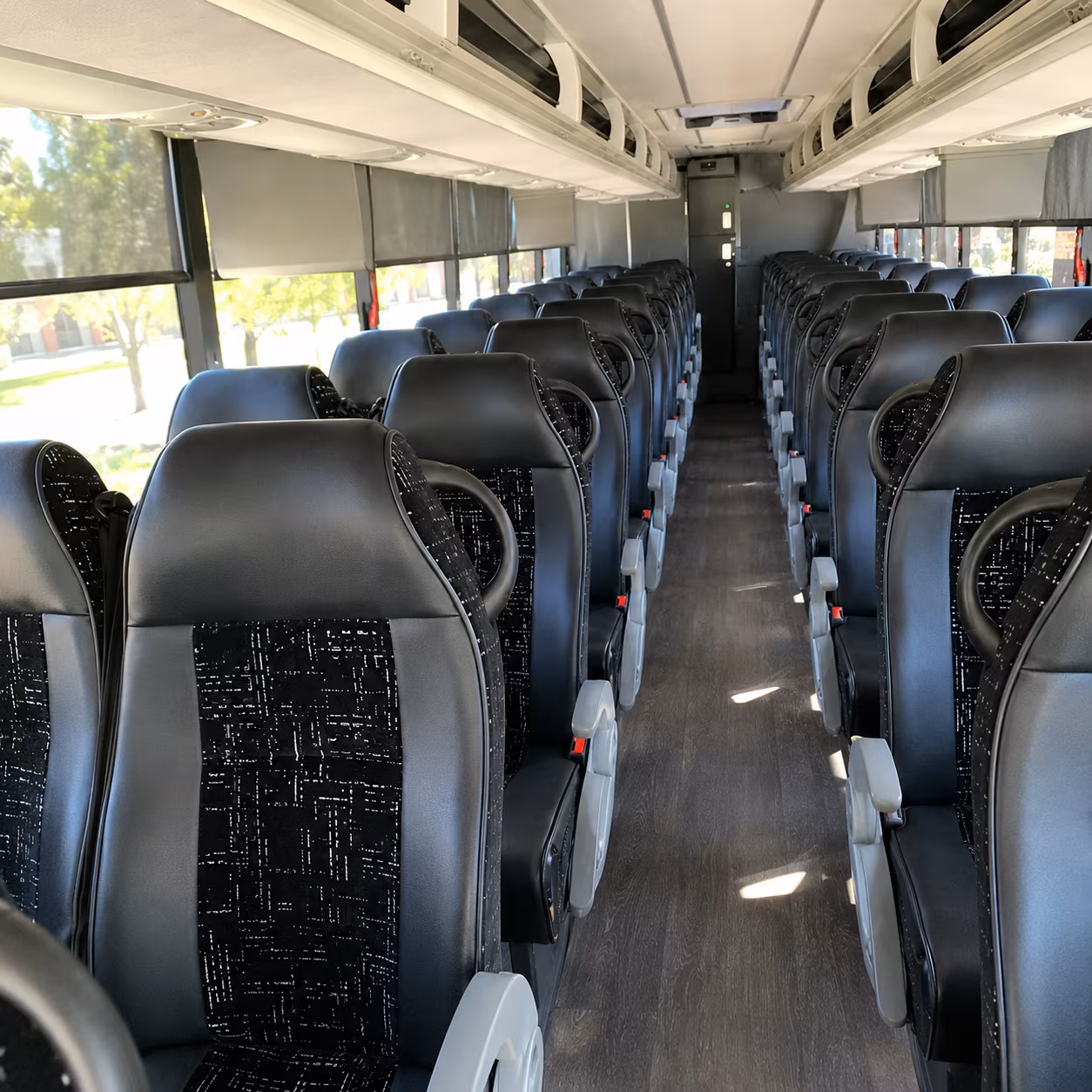 downey charter bus inside