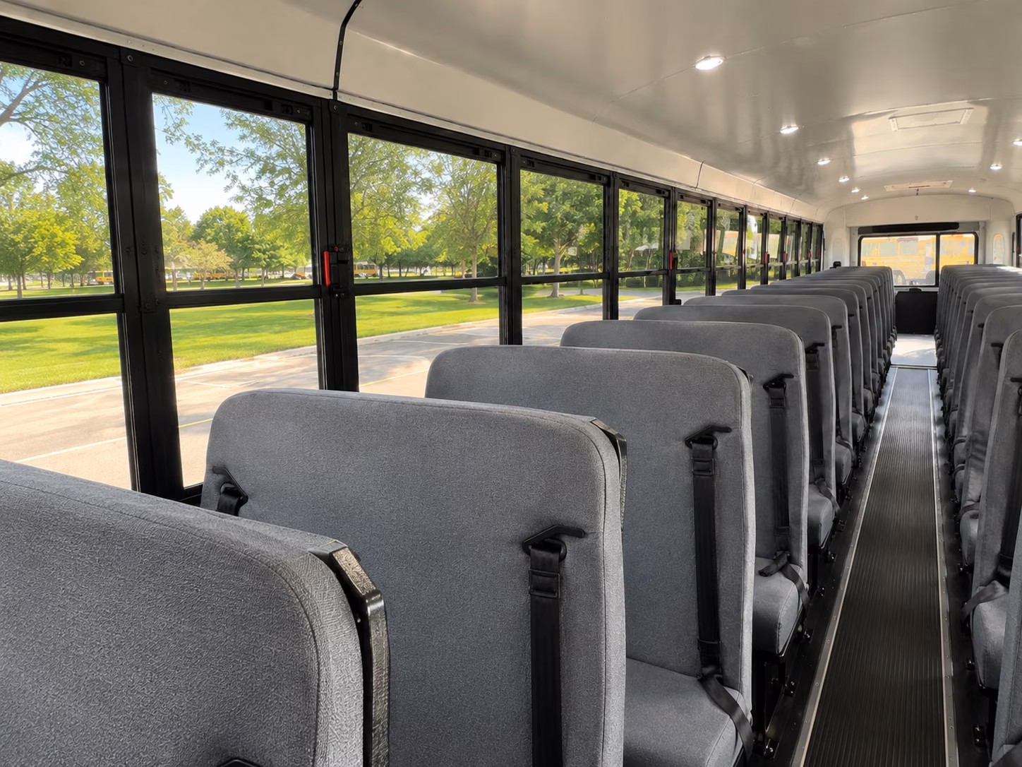 downey school bus inside